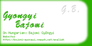 gyongyi bajomi business card
