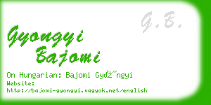 gyongyi bajomi business card